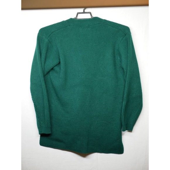 Basic Editions Acrylic Long Sleeve Button Green Cardigan Sweater Mr. Rodgers Med - Picture 6 of 6